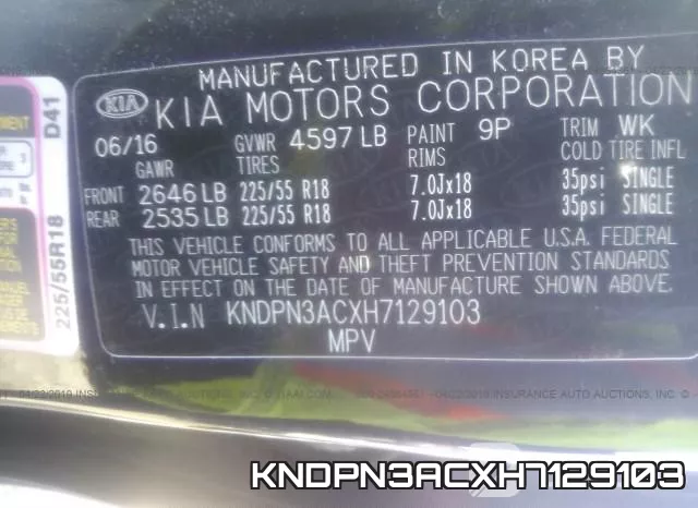 KNDPN3ACXH7129103 фото 10
