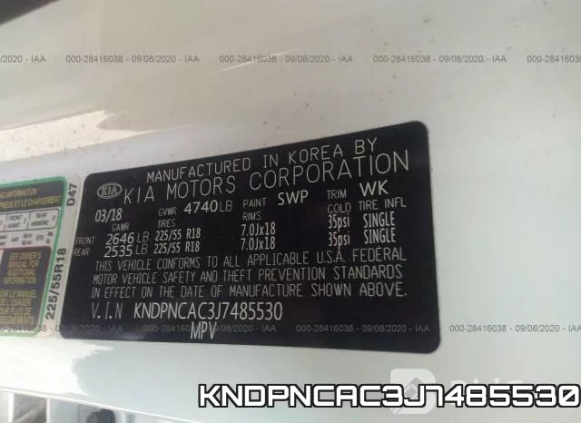 KNDPNCAC3J7485530 фото 10