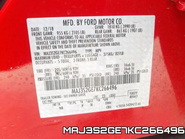 MAJ3S2GE7KC266496 фото 2