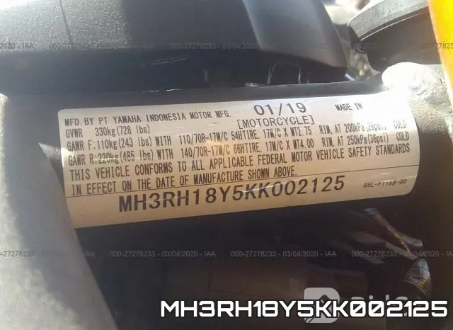 MH3RH18Y5KK002125 фото 2