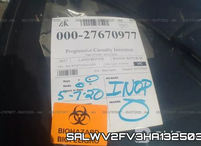 SALWV2FV3HA132503 фото 8