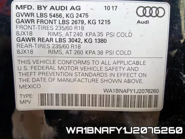 WA1BNAFY1J2076260 фото 2