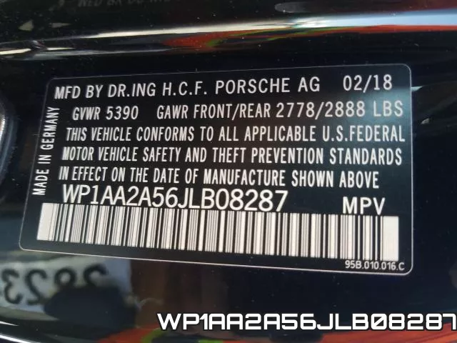 WP1AA2A56JLB08287 фото 2