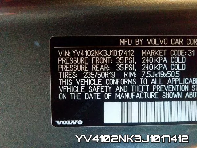 YV4102NK3J1017412 фото 2