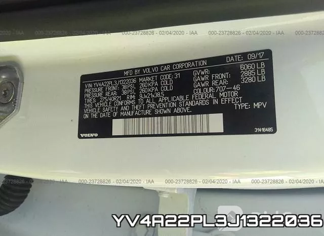 YV4A22PL3J1322036 фото 10
