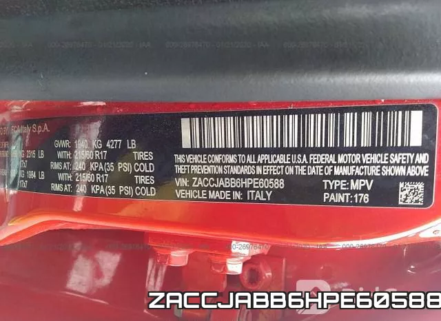 ZACCJABB6HPE60588 фото 10