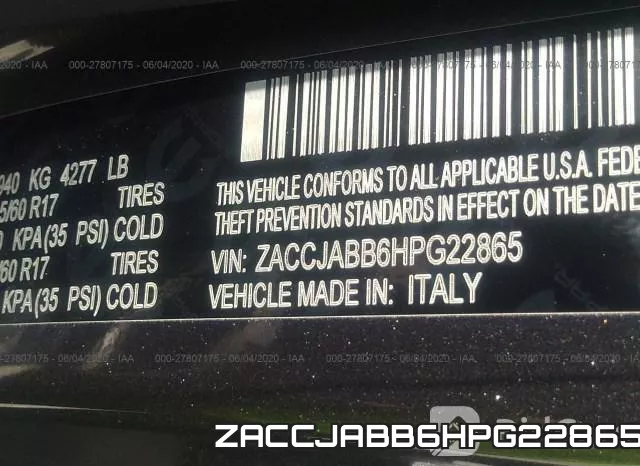 ZACCJABB6HPG22865 фото 10