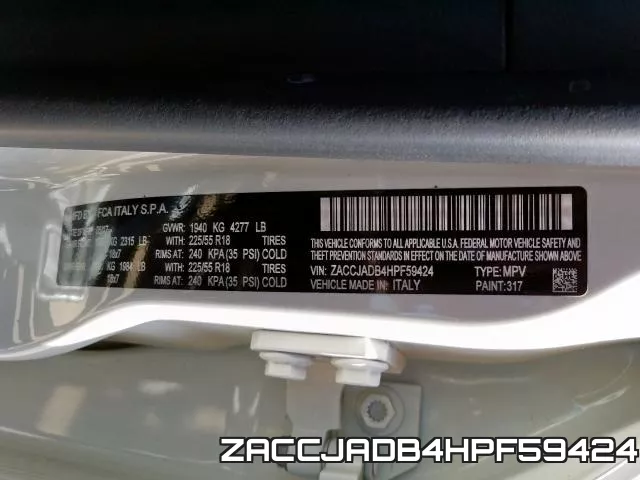 ZACCJADB4HPF59424 фото 2