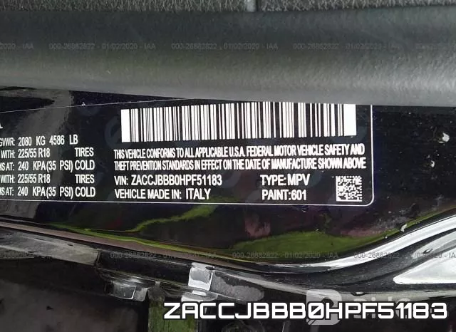 ZACCJBBB0HPF51183 фото 10