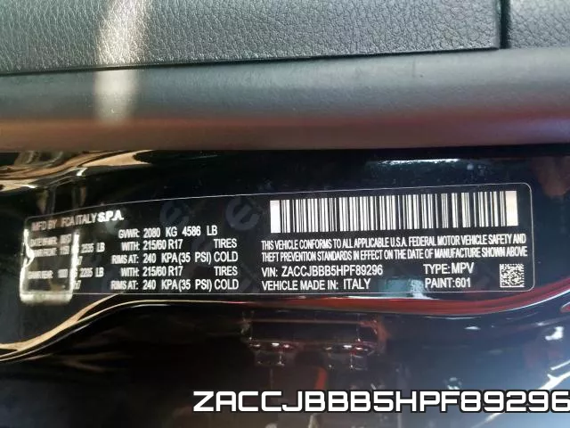 ZACCJBBB5HPF89296 фото 2