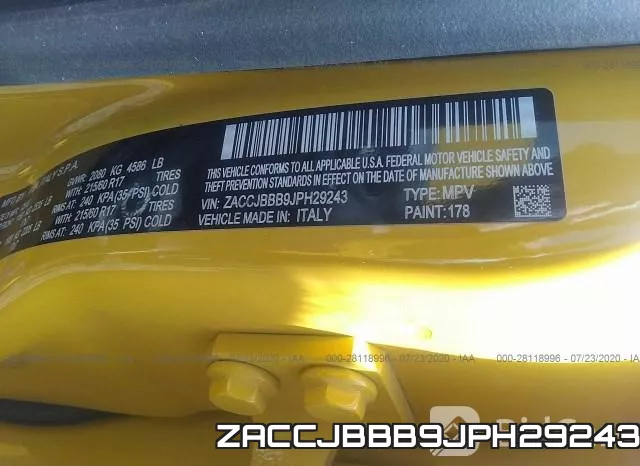 ZACCJBBB9JPH29243 фото 10