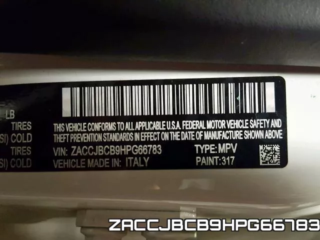 ZACCJBCB9HPG66783 фото 2