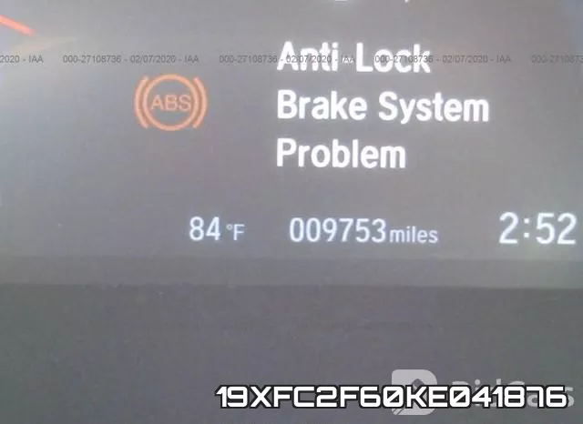 19XFC2F60KE041876 фото 8