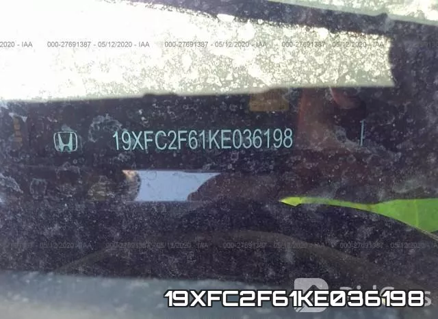 19XFC2F61KE036198 фото 10