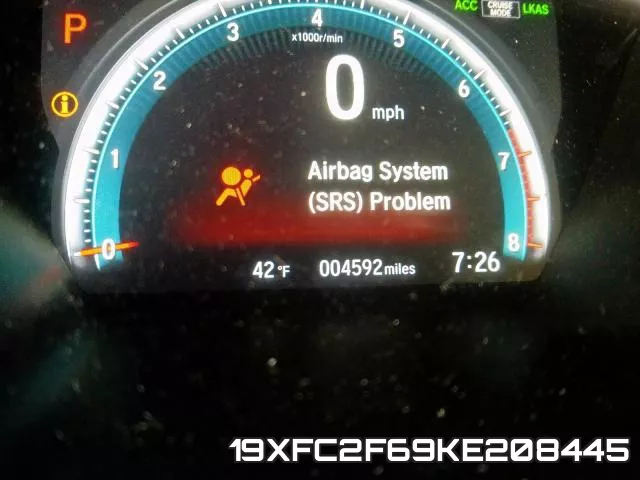 19XFC2F69KE208445 фото 9