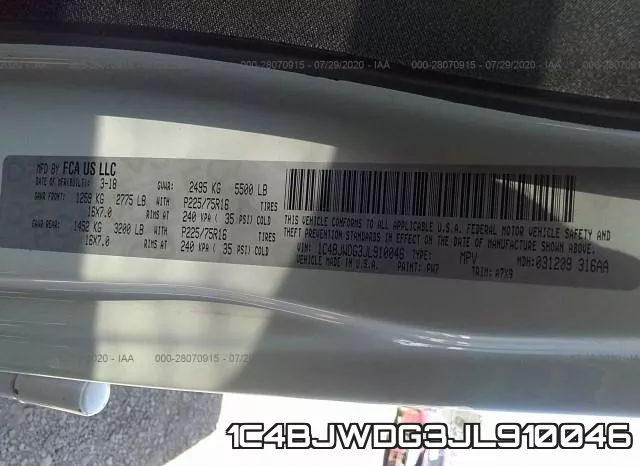 1C4BJWDG3JL910046 фото 10