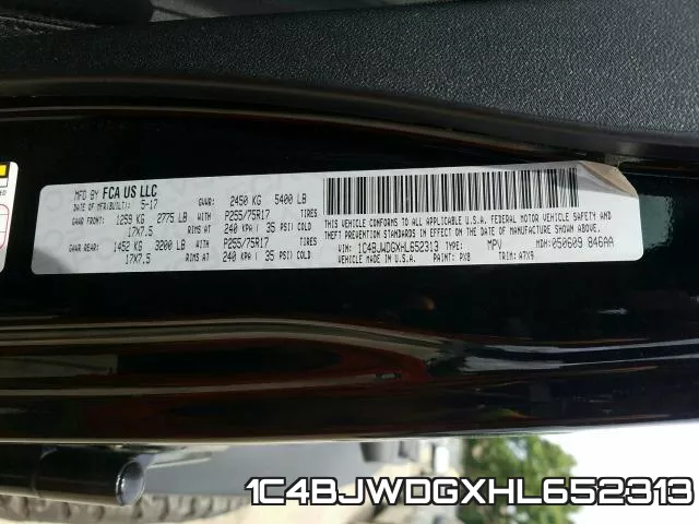 1C4BJWDGXHL652313 фото 2