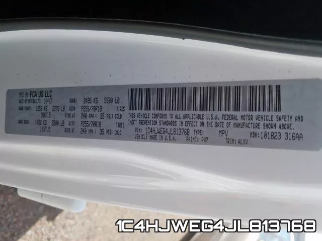 1C4HJWEG4JL813768 фото 2