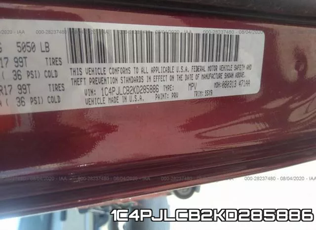 1C4PJLCB2KD285886 фото 10