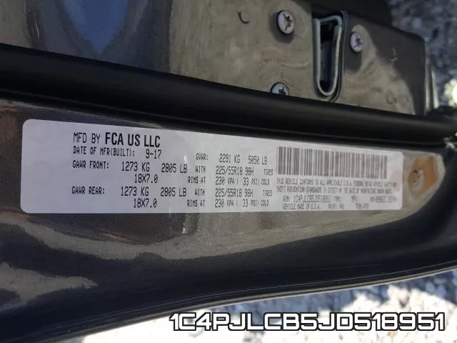 1C4PJLCB5JD518951 фото 2