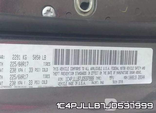 1C4PJLLB7JD537999 фото 10