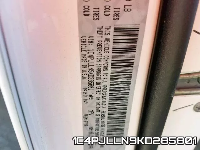 1C4PJLLN9KD285801 фото 2