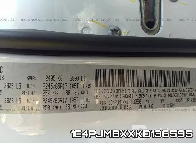 1C4PJMBXXKD136595 фото 9