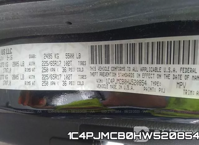 1C4PJMCB0HW520854 фото 10