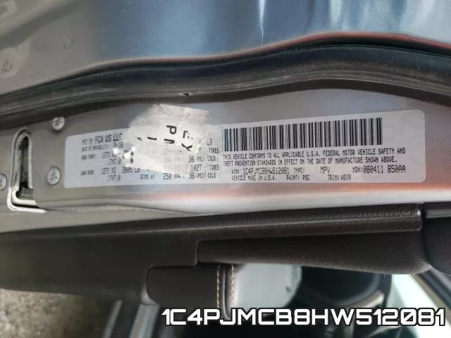 1C4PJMCB8HW512081 фото 2
