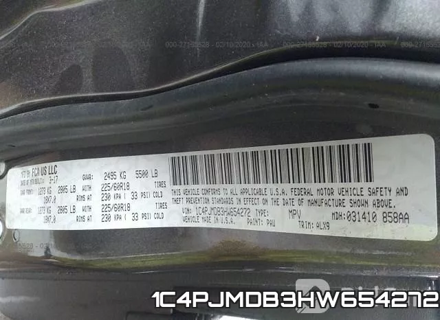 1C4PJMDB3HW654272 фото 10