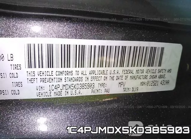 1C4PJMDX5KD385903 фото 10