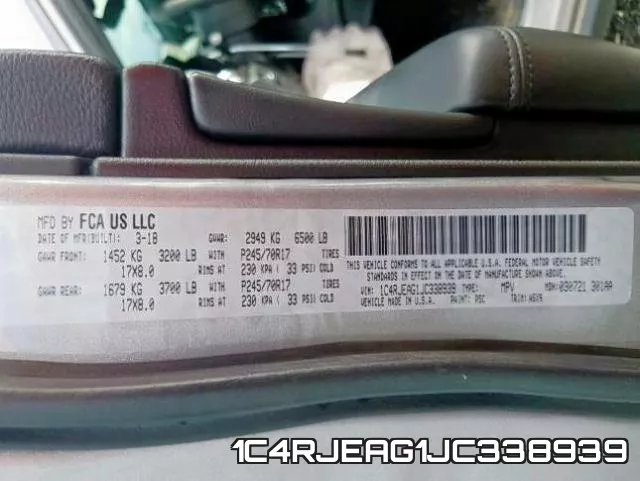 1C4RJEAG1JC338939 фото 2
