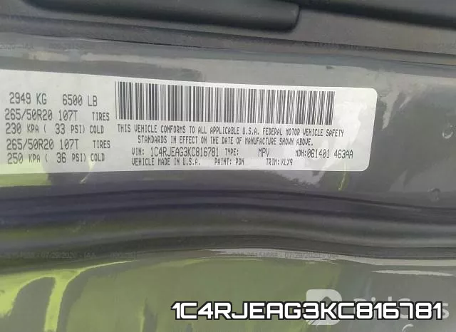 1C4RJEAG3KC816781 фото 10