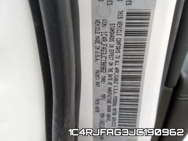 1C4RJFAG3JC190962 фото 2