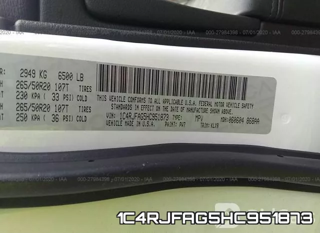 1C4RJFAG5HC951873 фото 10