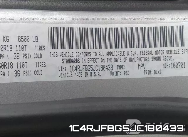 1C4RJFBG5JC180433 фото 10