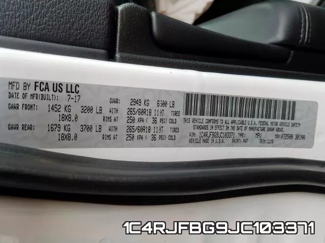 1C4RJFBG9JC103371 фото 2