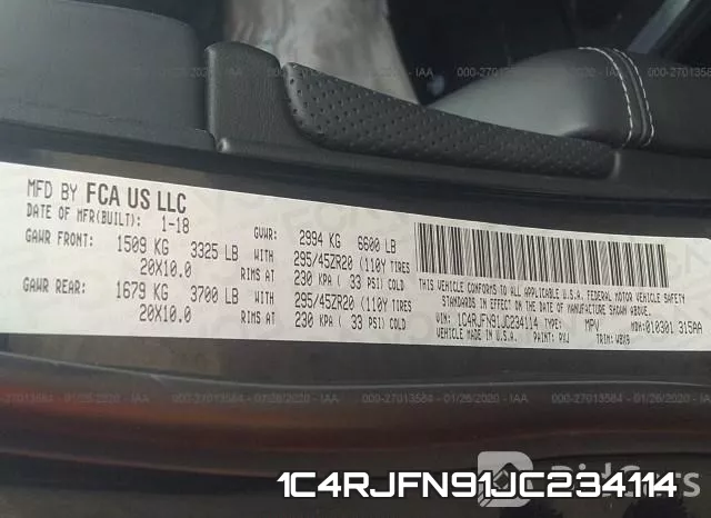 1C4RJFN91JC234114 фото 10