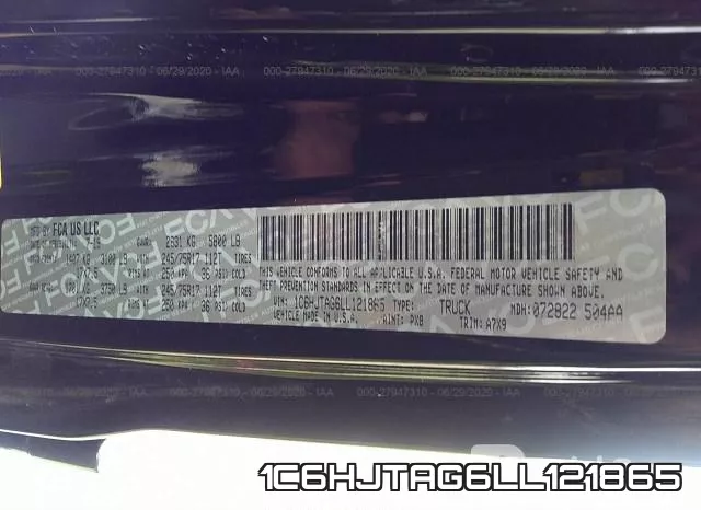 1C6HJTAG6LL121865 фото 10