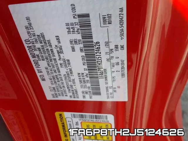 1FA6P8TH2J5124626 фото 2