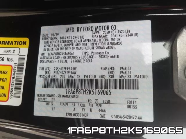 1FA6P8TH2K5169065 фото 2