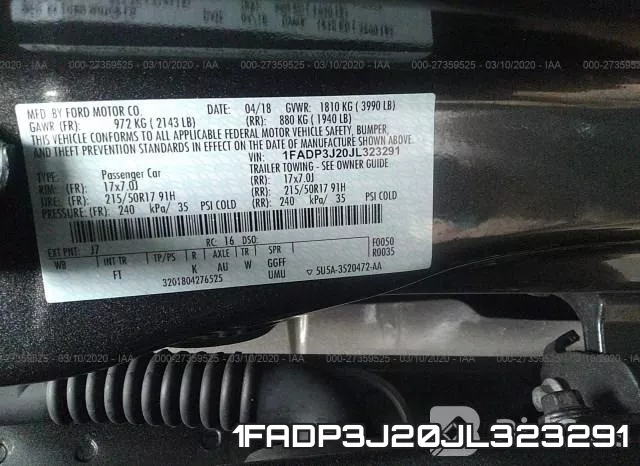 1FADP3J20JL323291 фото 10