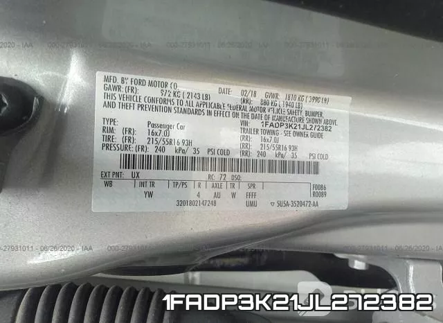1FADP3K21JL272382 фото 10