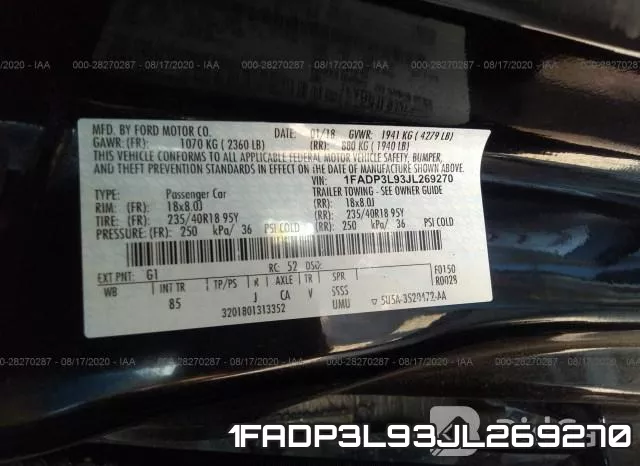 1FADP3L93JL269270 фото 10