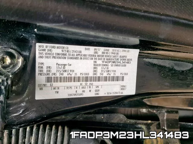 1FADP3M23HL341483 фото 2