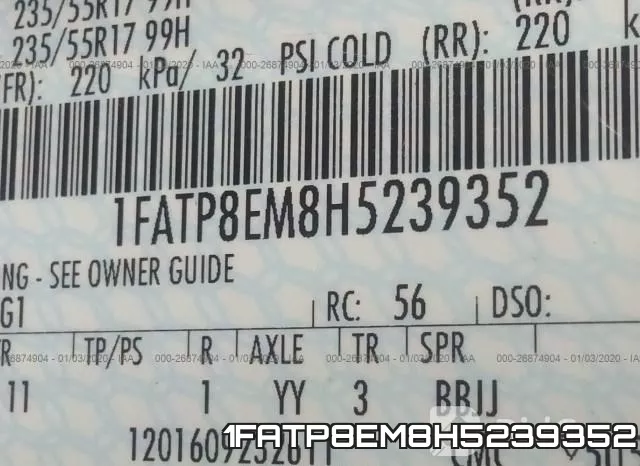 1FATP8EM8H5239352 фото 10