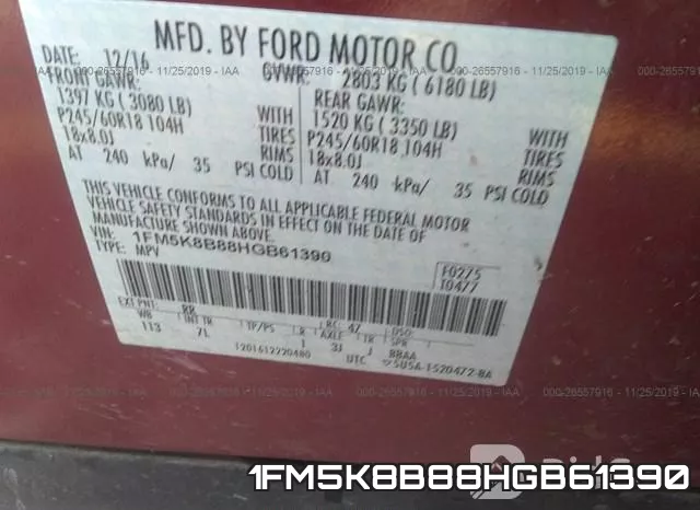 1FM5K8B88HGB61390 фото 10