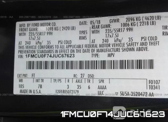1FMCU0F74JUC67623 фото 10