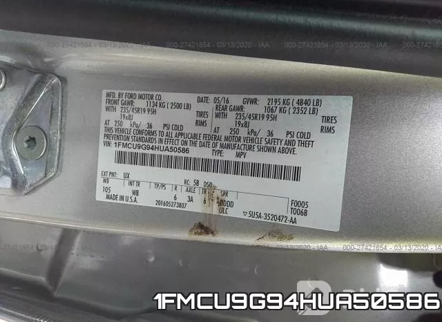 1FMCU9G94HUA50586 фото 10
