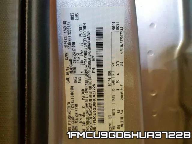 1FMCU9GD6HUA37228 фото 2
